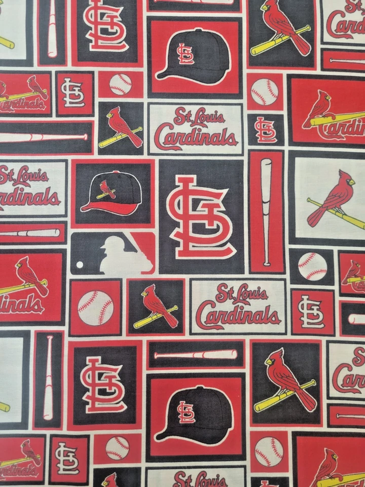 MLB St. Louis Cardinals Logo Patch Cotton Fabric Major League Baseball - Image 2 of 2