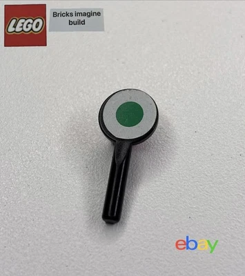 Vintage Lego Minifigure Black Signal paddle Part 3900 - Train - Space- 11B - Image 1 of 2