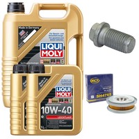 MotoröL Filter Set 10W-40 Liqui Moly 7 Liter + Schraube FüR Mercedes 190 124