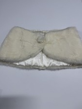 Vintage White Fur/ Faux Fur SHAWL/Cape MCM Formal, Wedding, Casual
