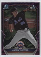 2023 Bowman Draft Chrome Fuchsia Lunar Refractor 4/199 Austin Troesser 14a1