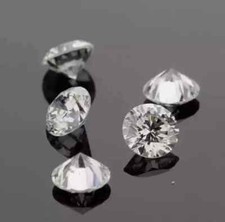 46 Pcs Round Cut Natural White Zircon 6 mm Cambodian Certified Gemstone Lot