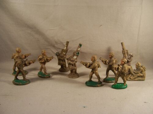 Antique Lineol or Elastolin WWI / WWII Toy Soldier Lot Composition - Afbeelding 1 van 12