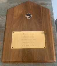 1964 Iowa State University Back of the Year Award Plaques- Tom Vaughn HOF