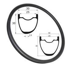 Llanta de carbono 29er 30*30 mm para bicicleta de carreras MTB XC llanta asimétrica UD mate brillante