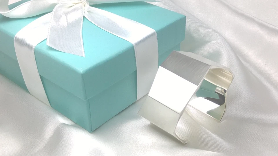 NUEVO Tiffany & Co Frank Gehry Brazalete Ancho Plegable Plata de Ley 925