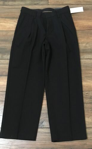 Dockers Dress Pants Boys 8  Regular Black Pleated Front Black Pant New With Tags - Picture 1 of 3