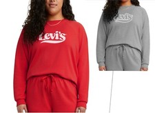 Levi's Crew Neck Pullover Sweatshirt Center Logo
