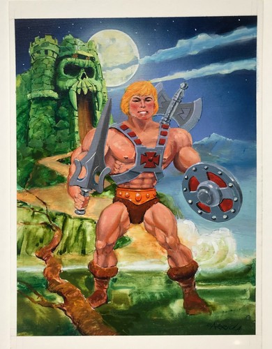 2009 SDCC exklusive Kunst von MOTU & 9"x12" Original Gouache Gemälde mit verschiedenen Artikeln - Bild 3 von 7