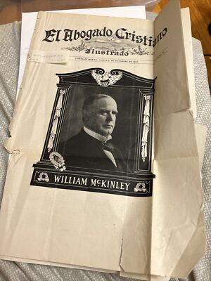 1901 El Abogado Cristiano Mexico City Newspaper President McKinley Assassination