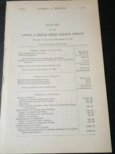 1904 Massachusetts trolley report LOWELL & PELHAM electric RAILWAY Haverhill MA
