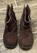 Gap Brown Suede Ankle Boots Kids Size 10 New