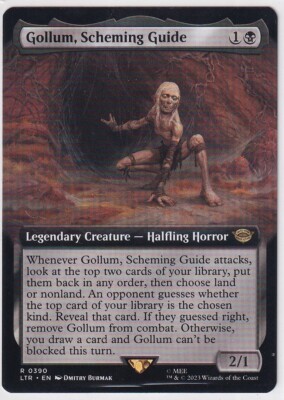 MTG LORD OF THE RINGS - GOLLUM, SCHEMING GUIDE EXTENDED ART - REGULAR RARE  - NM | eBay