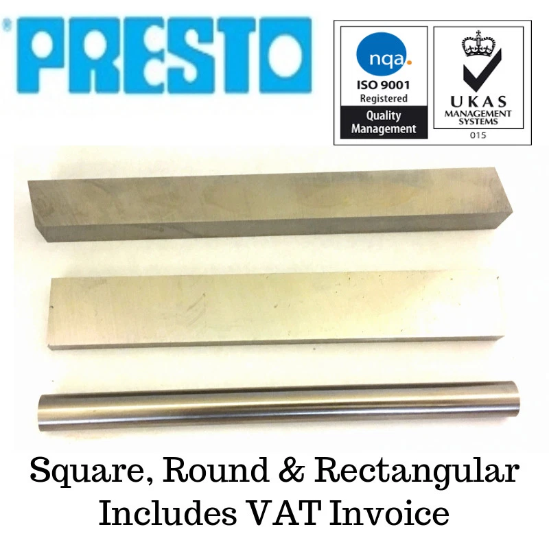 Presto HSS M42 Cobalt Toolbits - Square, Round & Rectangular. Metric & Imperial