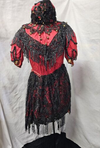 Antique Flapper 1920s Masquerade Costume - Glass Bead Flapper Costume - True VTG - Afbeelding 1 van 24