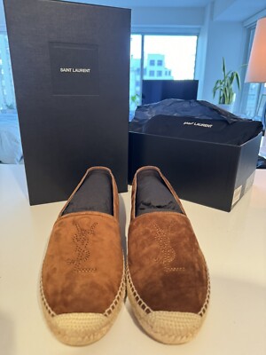 フラットシューズ SAINT LAURENT Woman Espadrilles Black 458573AAALP 1000 SchaferandweinerShops Canada - saint laurent grey high