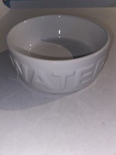 Park Life Designs Classic Ceramic Water Cup Dog Bowl White Holds 2 cups 