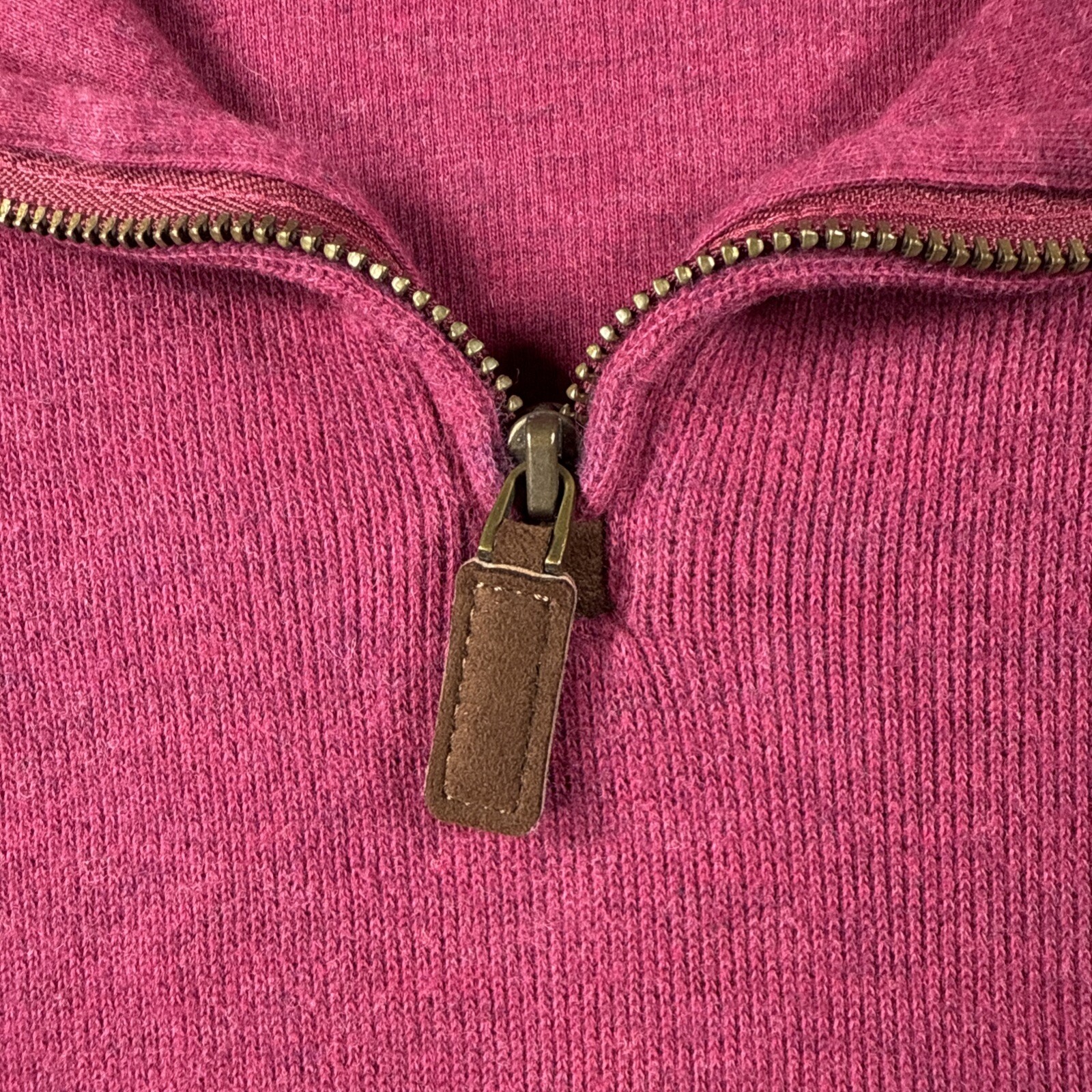 Polo Ralph Lauren maglione uomo XL quarto zip costine 1 4 felpa marrone pony