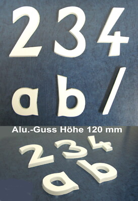 Hausnummer 120 Mm Weiss Schilder Schild Zahl Nummer Metall Neu Ebay