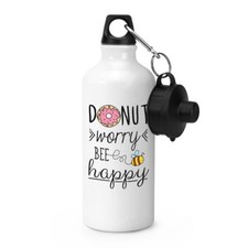 Donut Worry Bee Happy Sports Bottle Drinks Camping Flask Water