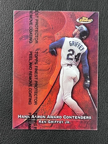 1999 Topps Finest #HA8 Ken Griffey Jr. Red Refractor Coating