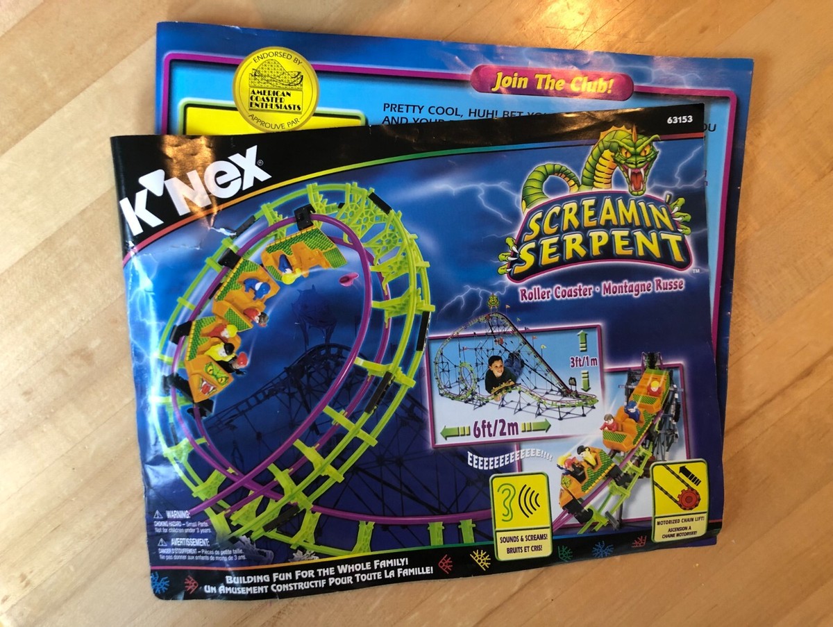 K'NEX Screamin' Serpent Roller Coaster Tested and Inventoried 100