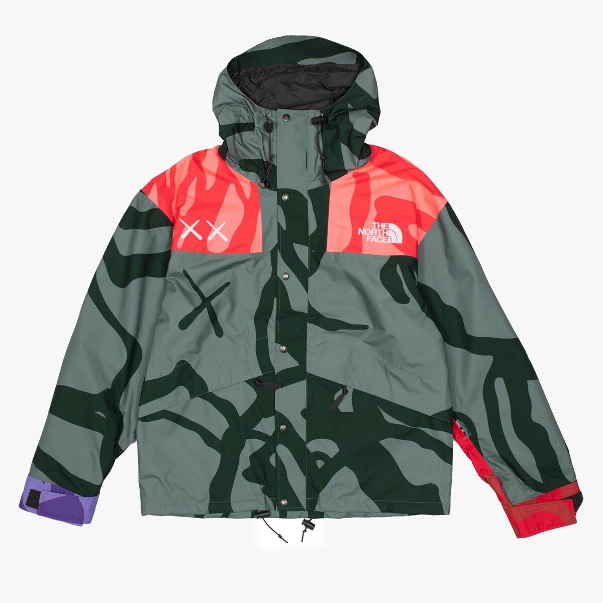 KAWS x The North Face Retro 1986 Mountain Jacket Balsam Green 86 Print F/W  21