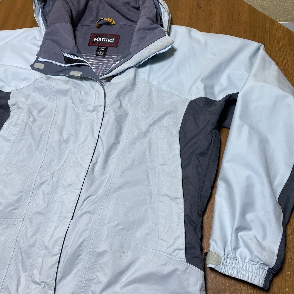 ジャケット・アウター DABOSTABRIDGE Marmot Marmot Womens Jacket Blue Mint Full Zip Rain Snow Boarding L | eBay