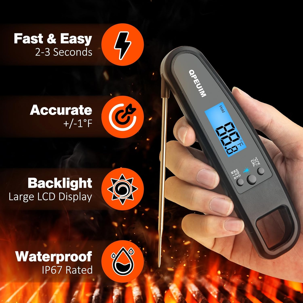 Digital Meat Thermometer Instant Read Meat Thermometer for Cooking Kitchen Food