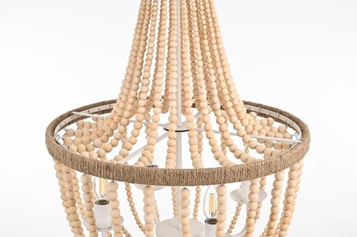 Living District Jolie 20" Beaded Pendant in Beige - Picture 5 of 8