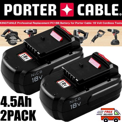 #ad 2PACK For Porter Cable PC18B 18Volt NiCd PC186CS Battery PCC489N PCC489N PC188 $29.00