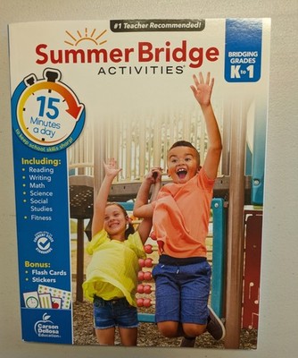 Summer Bridge Activities Kindergarten to 1st Grade Workbooks, K-1 Activity B...