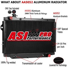 Pro 3 Row Aluminum Radiator Fit Toyota Land Cruiser 80 Series Fj80r Fzj80r 4.2l
