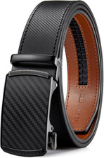Mens Belt Leather Ratchet Belt for Men Dress and Casual with Adjustable Buckle,