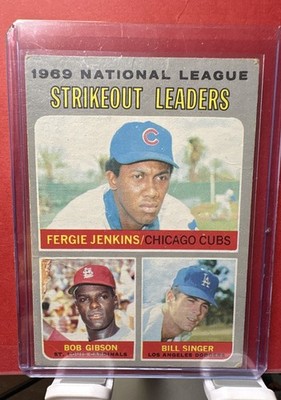 1970 Topps - League Leaders Bob Gibson, Fergie Jenkins, Bill Singer #71
