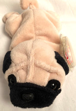 TY Beanie Baby - PUGSLY the Pug Dog Retired 1996
