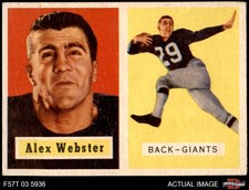 1957 Topps #121 Alex Webster Giants-FB North Carolina St 5.5 - EX+