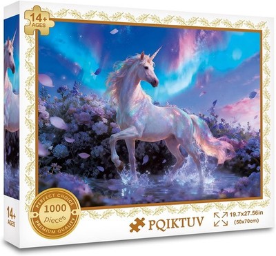 Unicorn Under The Aurora 1000 Pc Jigsaw Puzzle, Brand New-Sealed Box!