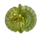 Fenton Glass Special Order For Dorthy Taylor - Pony Basket - Vaseline Topaz Opal
