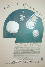 Original 1930 Vintage Print Ad: Alcoa Aluminum "Aluminum Company of America