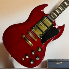 SG Electric Guitar Mahogany Body Transparent Red Color Rosewood Fretboard
