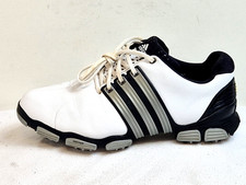 Adidas Tour360 ClimaProof Golf shoes NEW Leather White/Black UK 7 EU 40 2/3