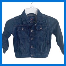 The Childrens Place Kids Denim Jacket Blue Size 3T Toddler Boys Girls Trucker
