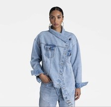 KBB by KAHLANA Women's 'The Denim Jacket' - Light Wash Jean Jacket - Large