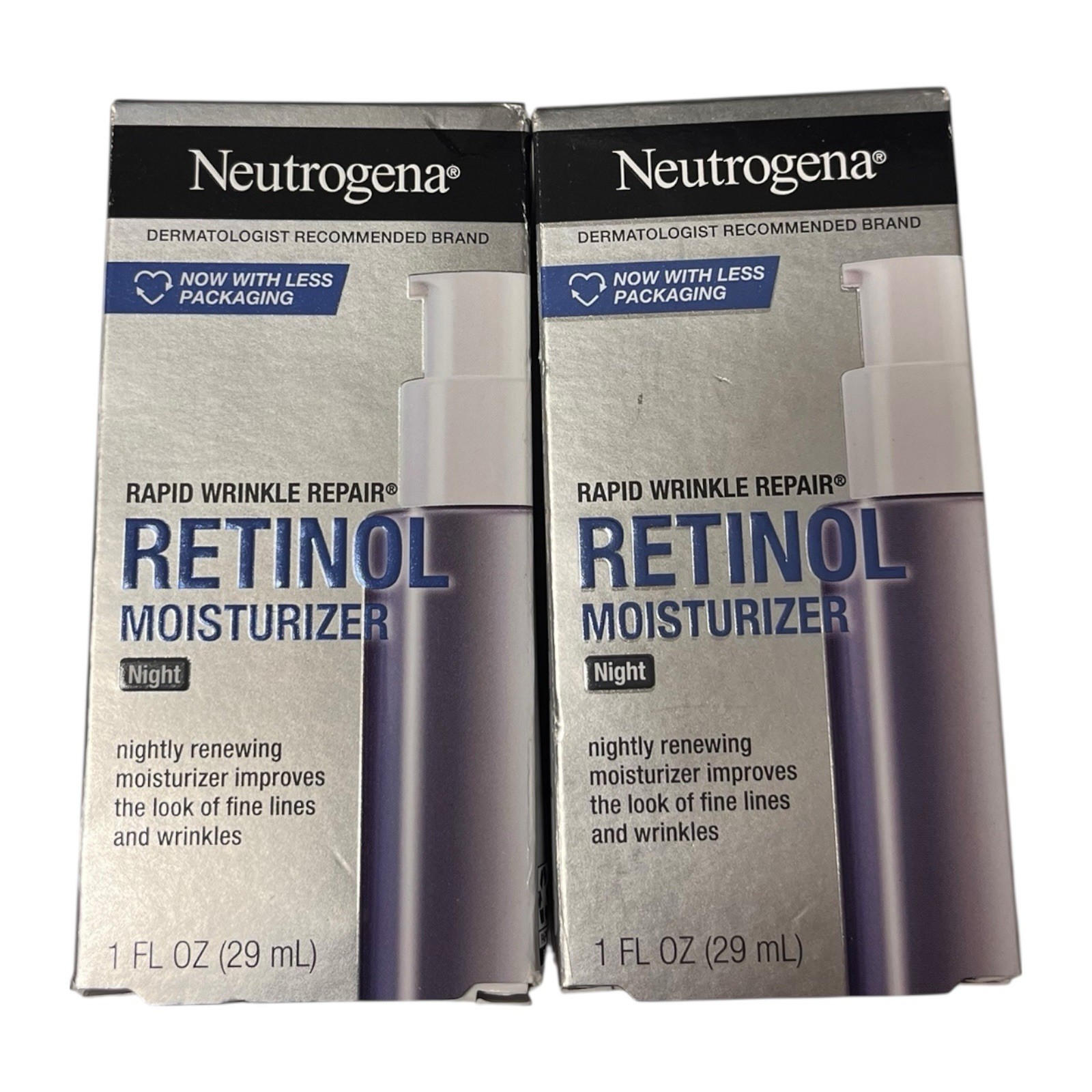 Neutrogena Rapid Wrinkle Repair Retinol Face Moisturizer Cream - Pack of 2