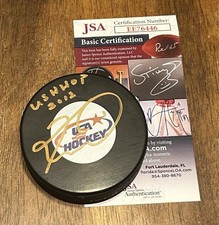 Keith Tkachuk Olympics “US-HHOF 2012” Signed Puck W/ FREE CASE!  JSA # EE76446