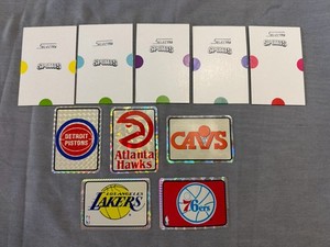 Vintage Lot of 5 New Selectra NBA Basketball Prismatic Prism Sticker. Very Rare