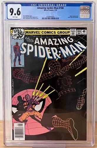 Amazing Spider-Man 188 CGC 9.6 WP Marvel Comics 1979 Jigsaw appearance