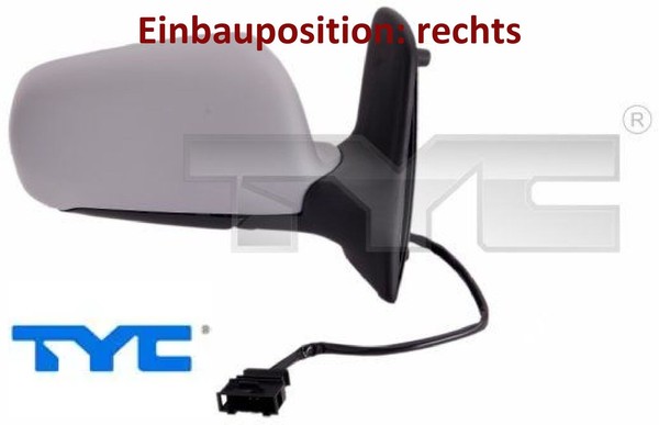 TYC 337-0081 AußEnspiegel Rechts Spiegel AußEn FüR Seat FüR VW-image