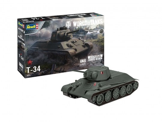 Char T-34 World of Tanks Revell maquette pour soirée modélisme en duo